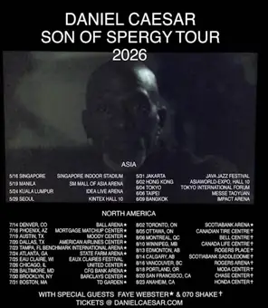 [中国香港]Daniel Caesar - Son of Spergy巡演-香港站