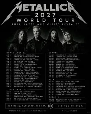 Metallica &ndash; M72 World Tour 2026 European Extensio in 曼谷站