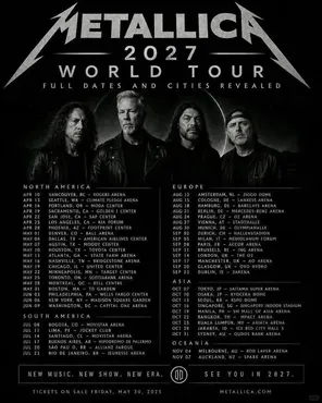 Metallica &ndash; M72 World Tour 2026 European Extensio in 首尔站