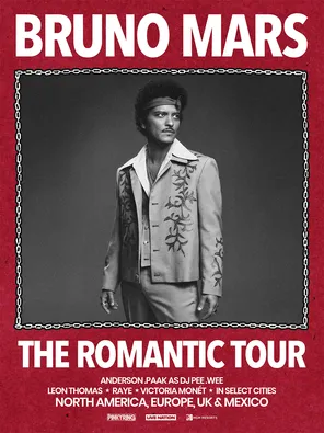 Bruno Mars The Romantic Tour In Inglewood 2026 | SoFi Stadium