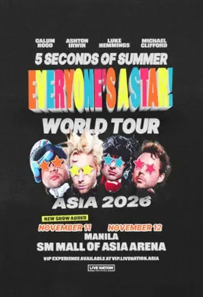 5 SECONDS OF SUMMER: EVERYONE&rsquo;S A STAR! WORLD TOUR 香港