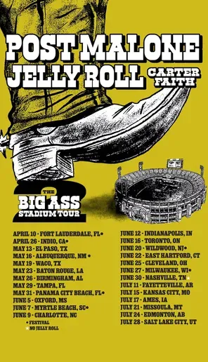 波兹·马龙Post Malone Presents The BIG Stadium World Tour 马尼拉