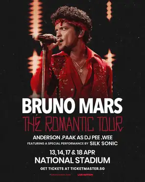 Bruno Mars - The Romantic Tour巡回演唱会 新加坡站