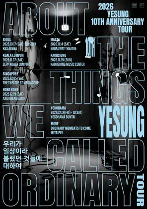 金钟云2026 YESUNG 10TH ANNIVERSARY TOUR 【ABOUT THE THINGS WE CALLED ORDINARY】in 新加坡站
